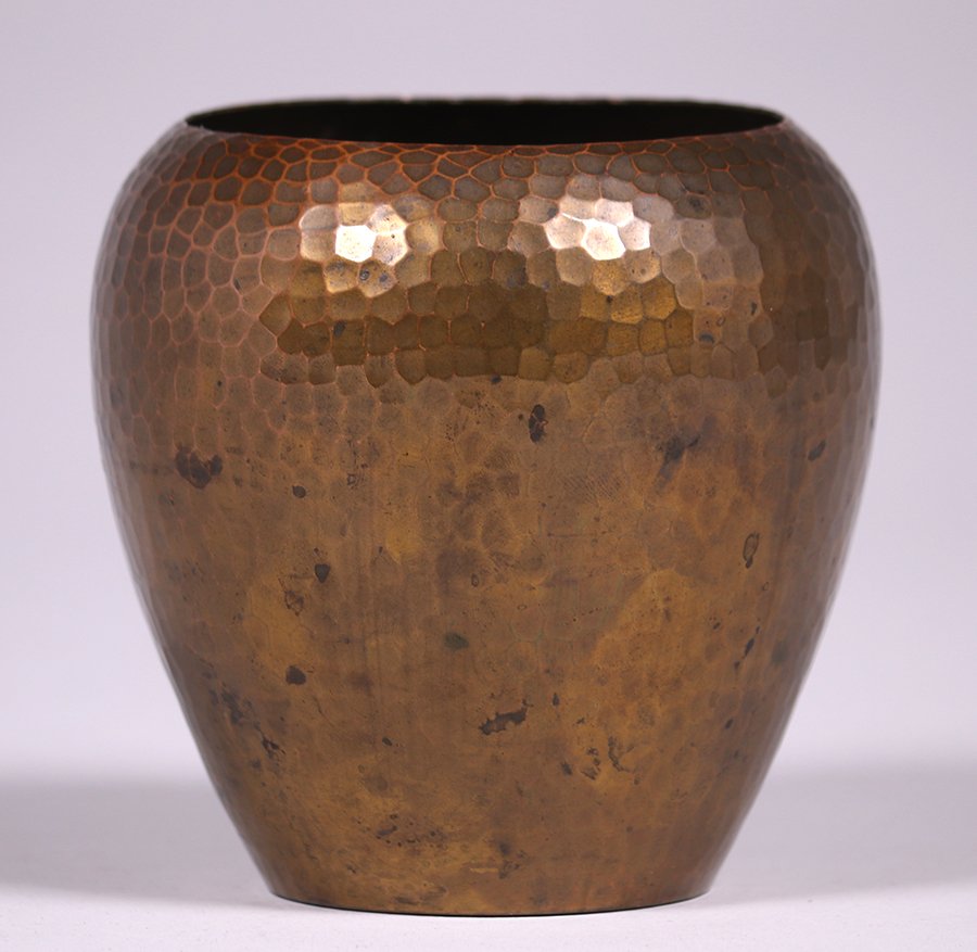 Roycroft Hammered Copper Bulbous Vase (1 of 3)