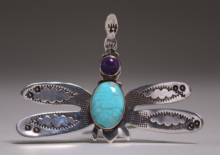 Grady Alexander Navajo Sterling Dragonfly Brooch (1 of 3)