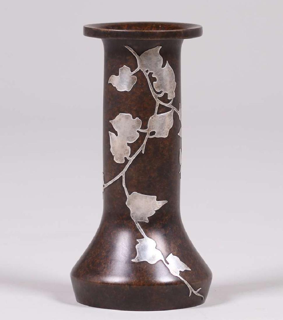 Heintz Sterling on Bronze Vase #3596 (1 of 2)
