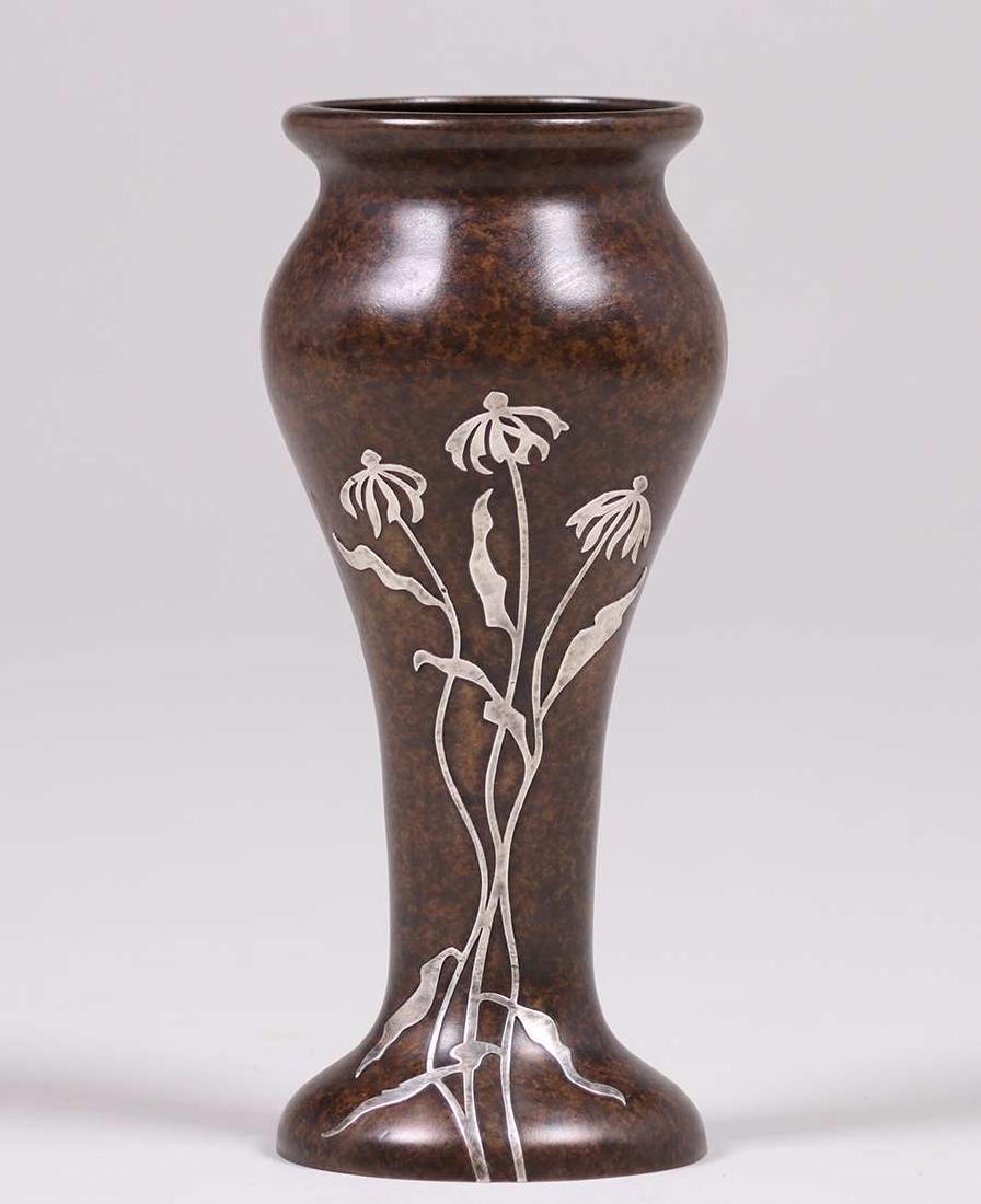 Heintz Sterling on Bronze Vase #3788 (1 of 3)