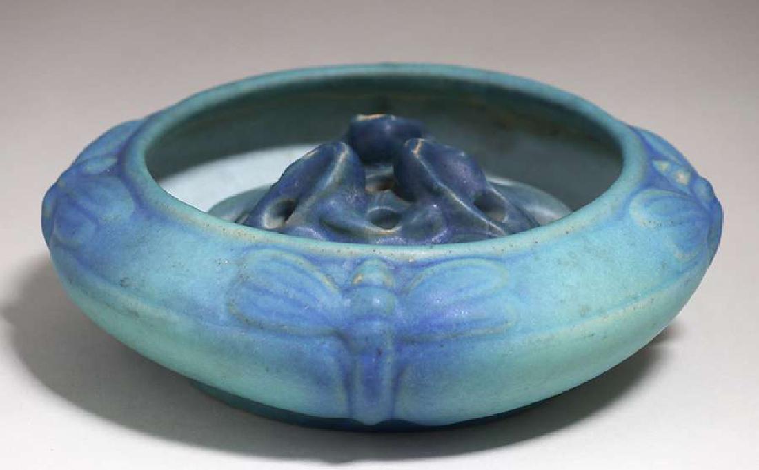 Van Briggle Dragonfly Bowl & Flower Frog c1930 (1 of 3)