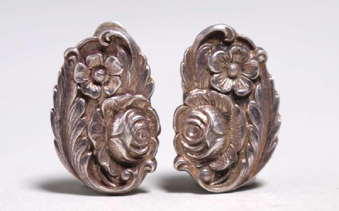 S. Kirk & Sons Sterling Silver Art Nouveau Earrings (1 of 2)
