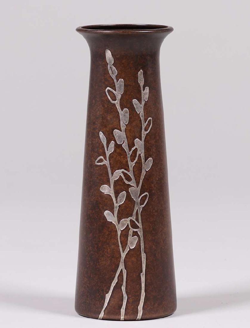 Silvercrest Sterling on Bronze Vase #1060 (1 of 2)