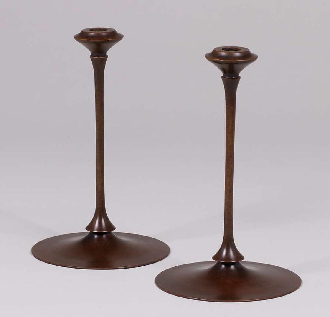 Pr Jessie Preston Prairie School Candlesticks c1910 (1 of 3)
