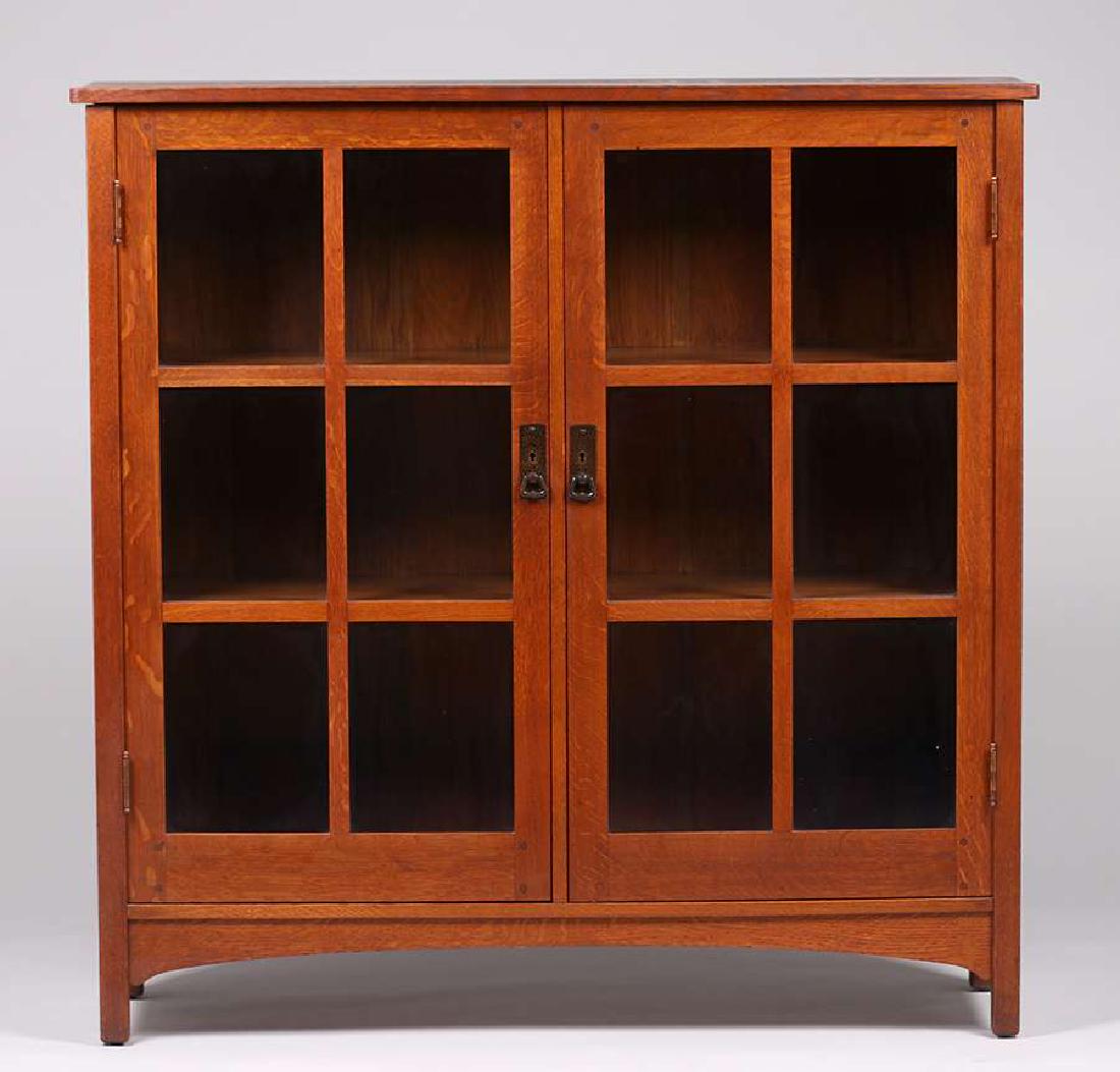L&JG Stickley Two-Door Bookcase c1907-1912 (1 of 3)