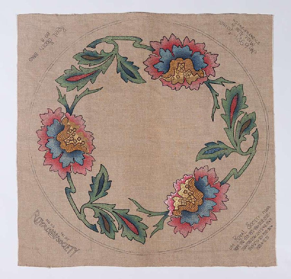 Royal Society Uncut Round Table Linen c1905 (1 of 4)