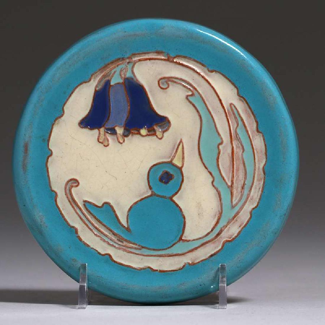 California Faience Baby Bird Tile Mary Martin c1937 (1 of 1)