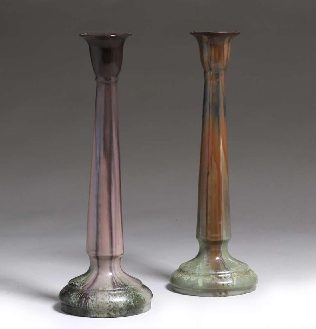 Tall Fulper Pottery 15"h Candlesticks (1 of 8)
