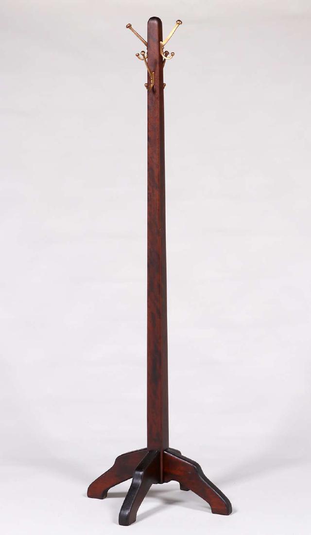 Arts & Crafts Mahogany Coatrack c1910 (1 of 3)