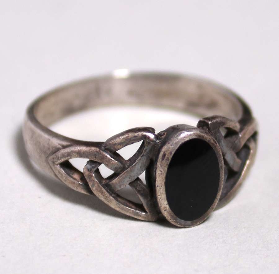 Chicago Arts & Crafts Celtic Design Silver Ring c1905 (1 of 3)