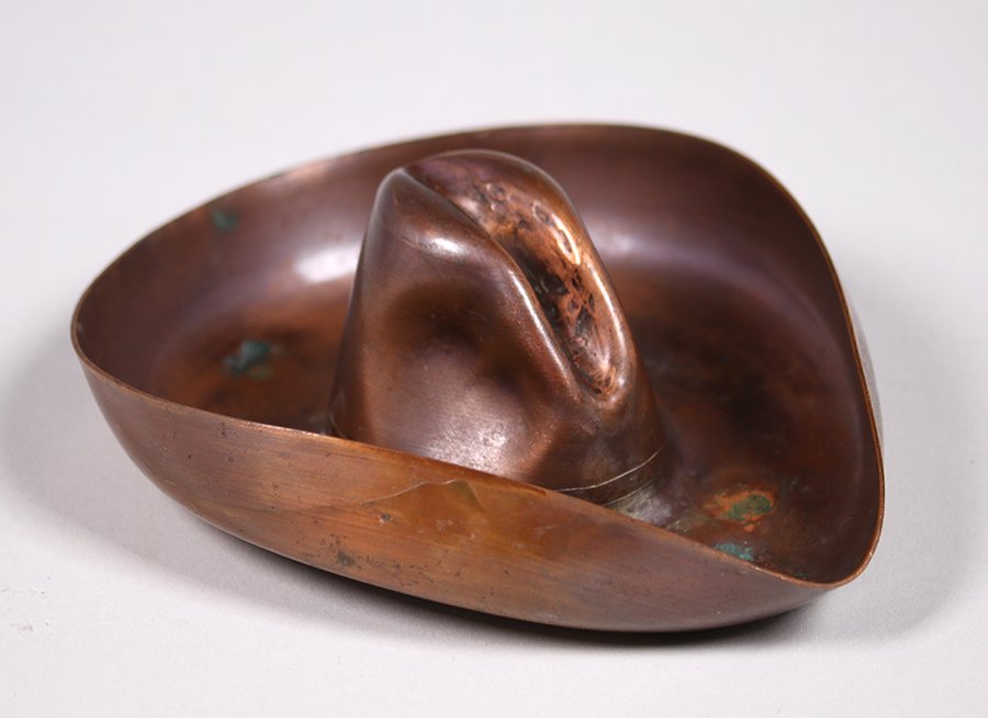 Craftsman Studios Copper Cowboy Hat Tray c1930s (1 of 1)