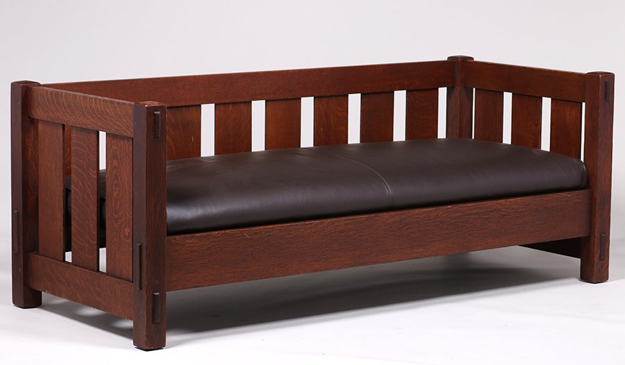 Gustav Stickley #208 Evenarm Settle c1912-1915 (1 of 3)