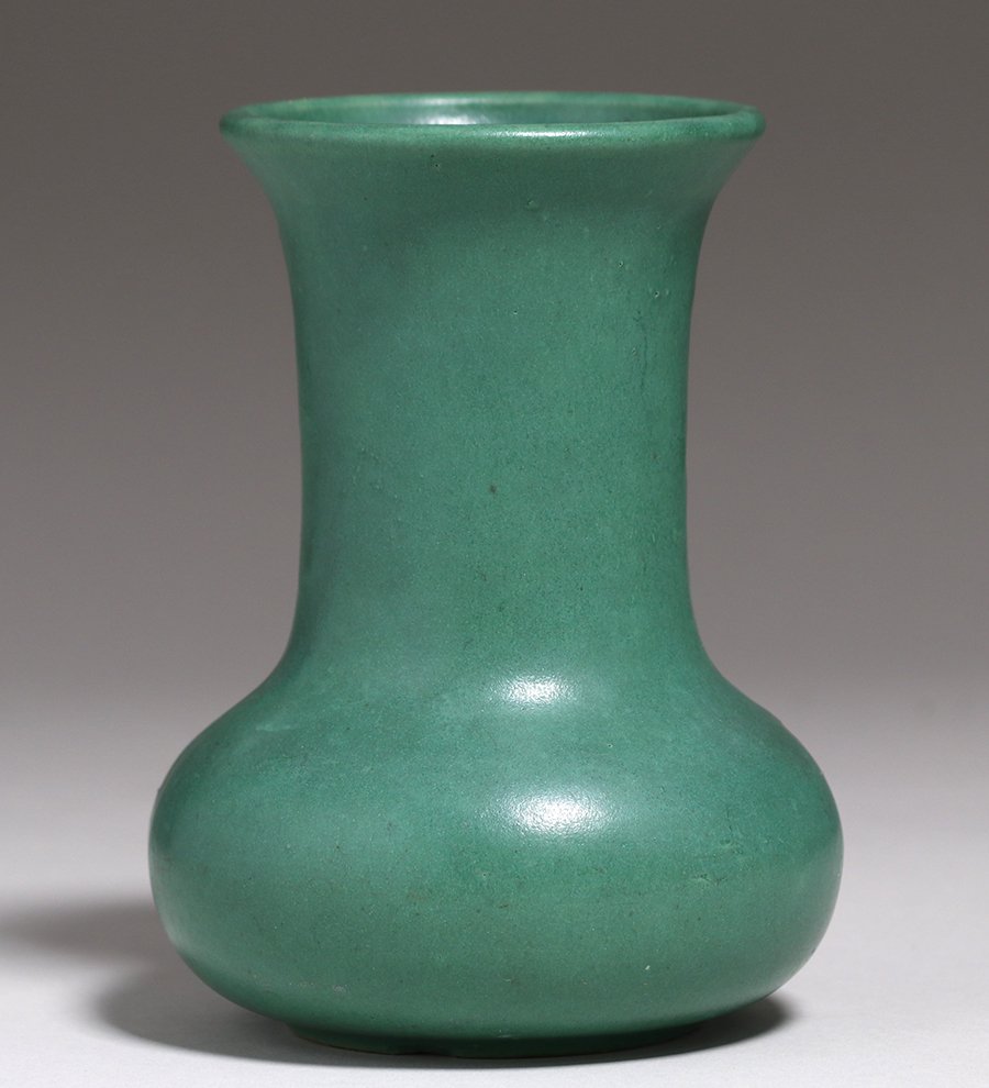 Zanesville Stoneware Matte Green Vase #105 (1 of 3)