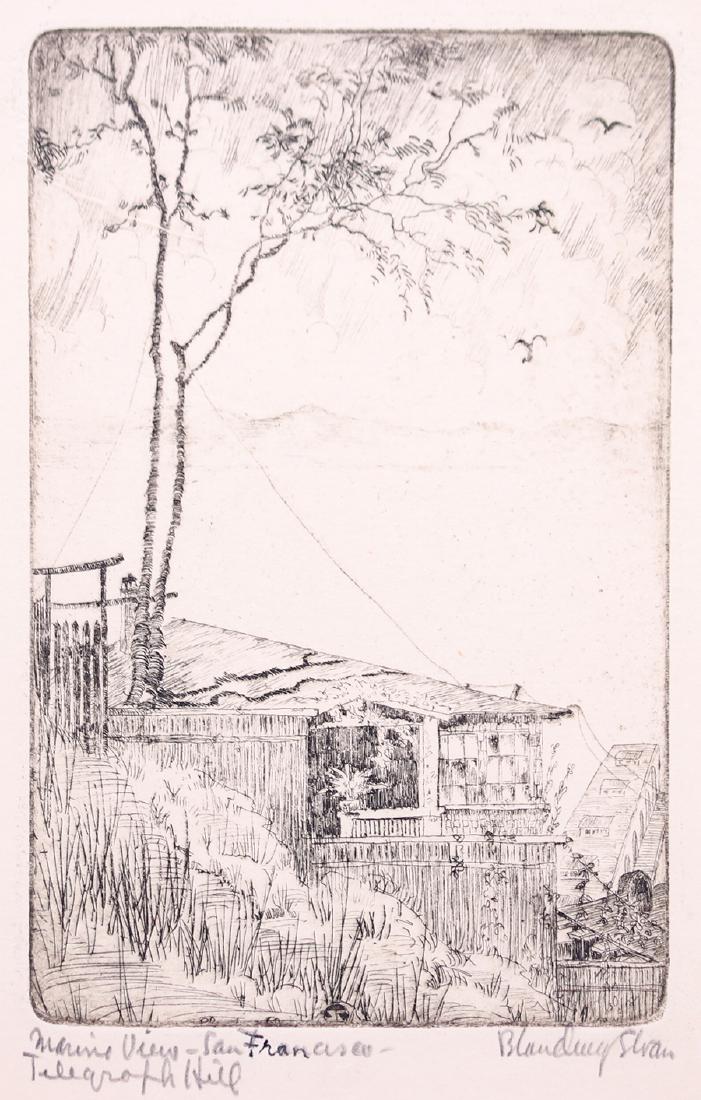 James Blanding Sloan Engraving Telegraph Hill SF (1 of 3)