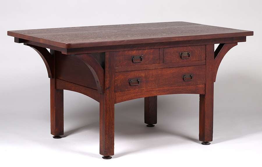 Early Limbert #135 Partner's Work Table c1902-1905 (1 of 3)