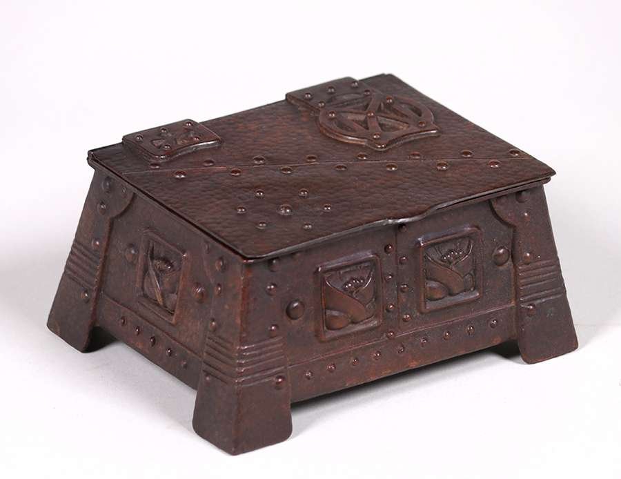 English Arts & Crafts Copper Jewelry Box c1910 (1 of 6)