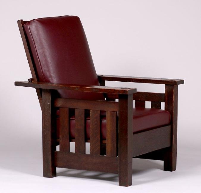 Lifetime Furniture Co Heavy Slatted Morris Chair c1910 (1 of 3)