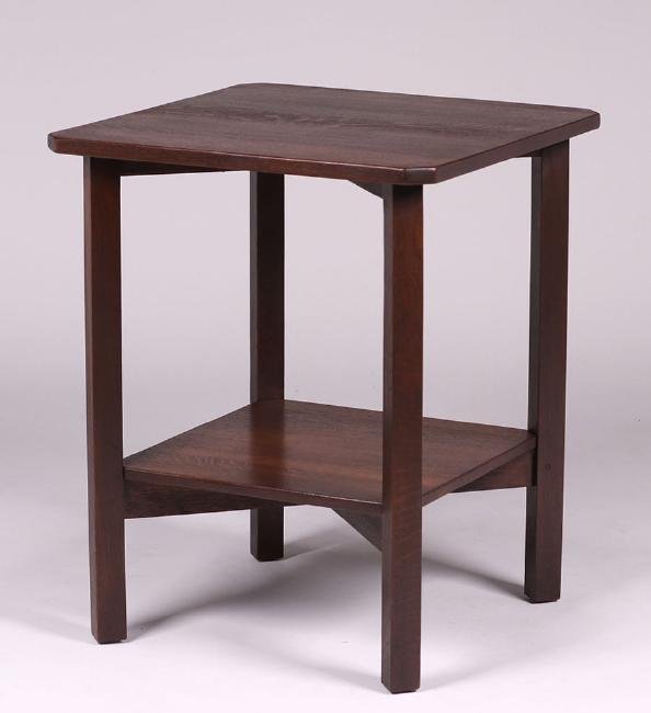 Gustav Stickley Clip-Corner Lamp Table c1910 (1 of 2)