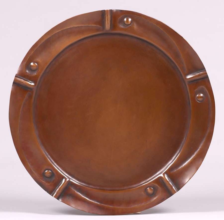 Armenic Hairenian Hammered Copper Tray 1946 (1 of 3)