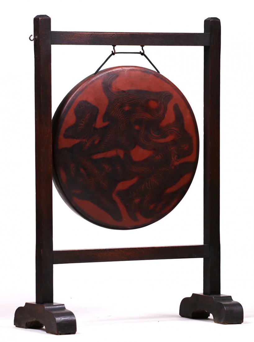 Arts & Crafts Oak Dinner Gong c1910 (1 of 3)