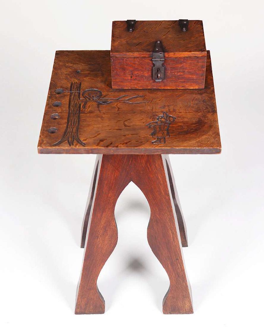 Arts & Crafts Carved Smoker (1 of 7)