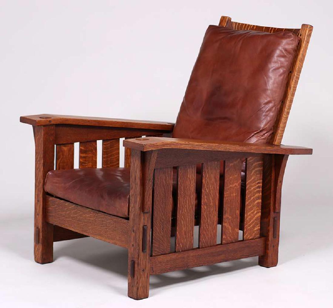 Gustav Stickley #369 Bentarm Morris Chair c1910 (1 of 3)