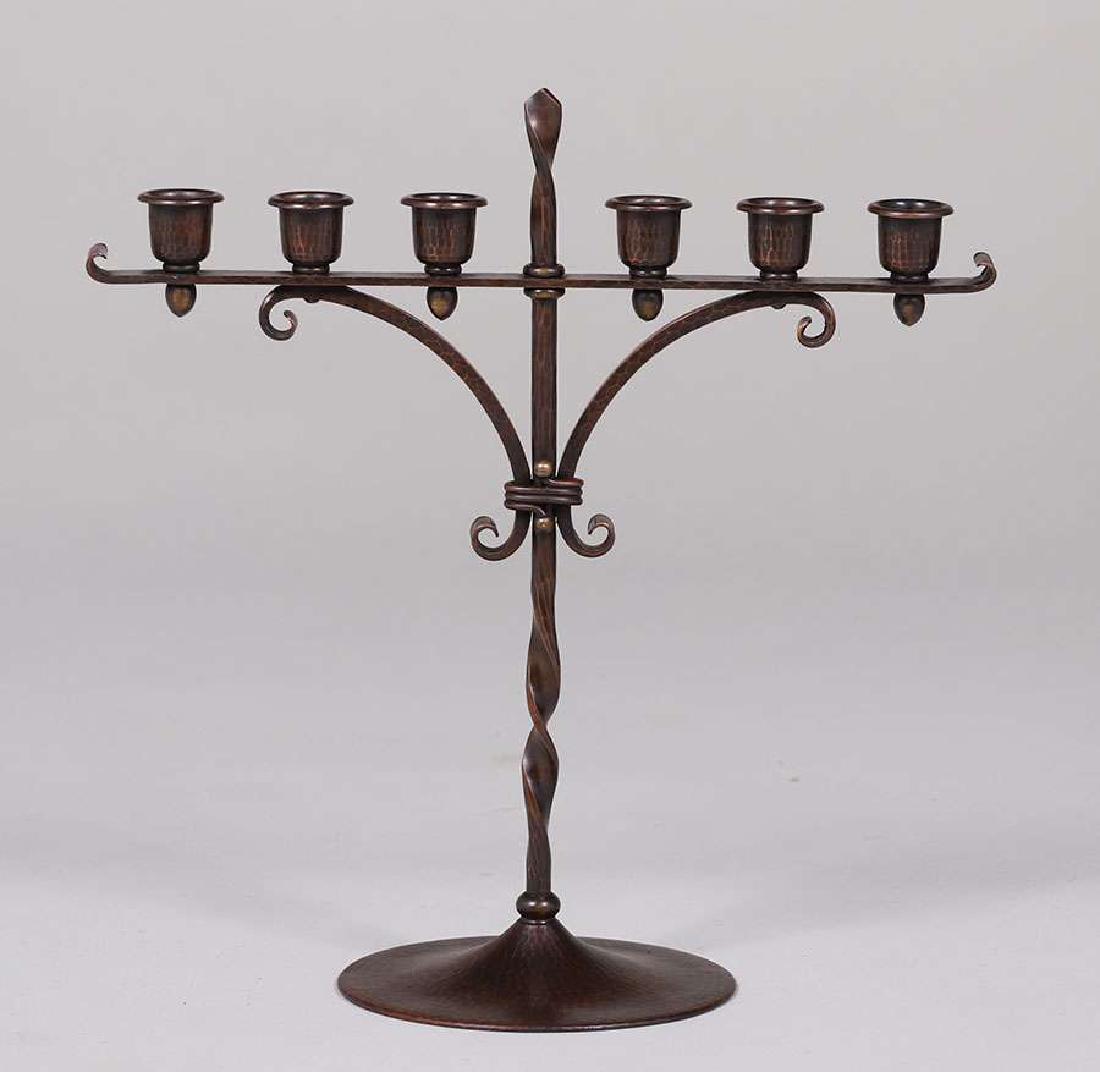 Roycroft Hammered Copper Candelabra (1 of 3)