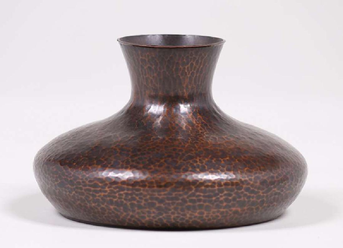 Roycroft Hammered Copper Squat Vase (1 of 2)