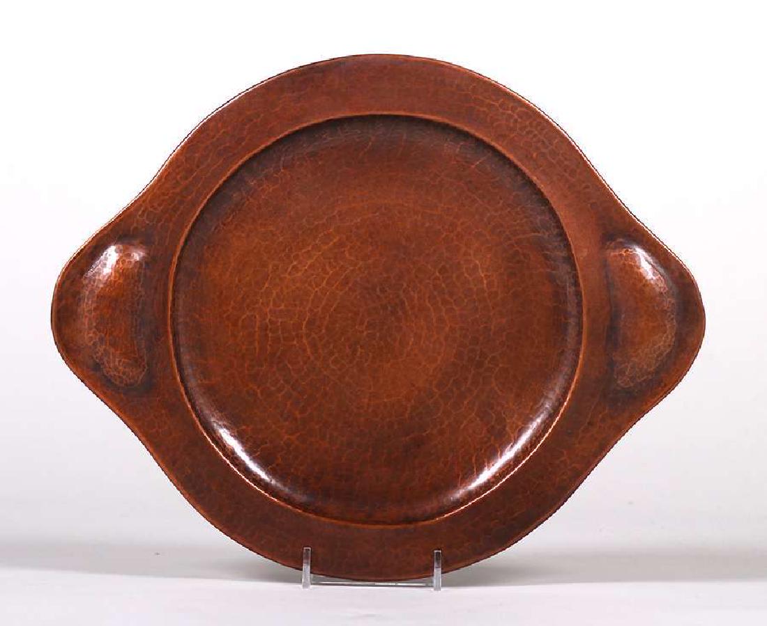 Dirk van Erp Hammered Copper Two-Handle Tray c1915-1925 (1 of 1)