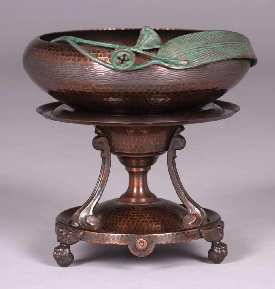 Large Old Mission Kopper Kraft Eucalyptus Bowl & Stand (1 of 4)