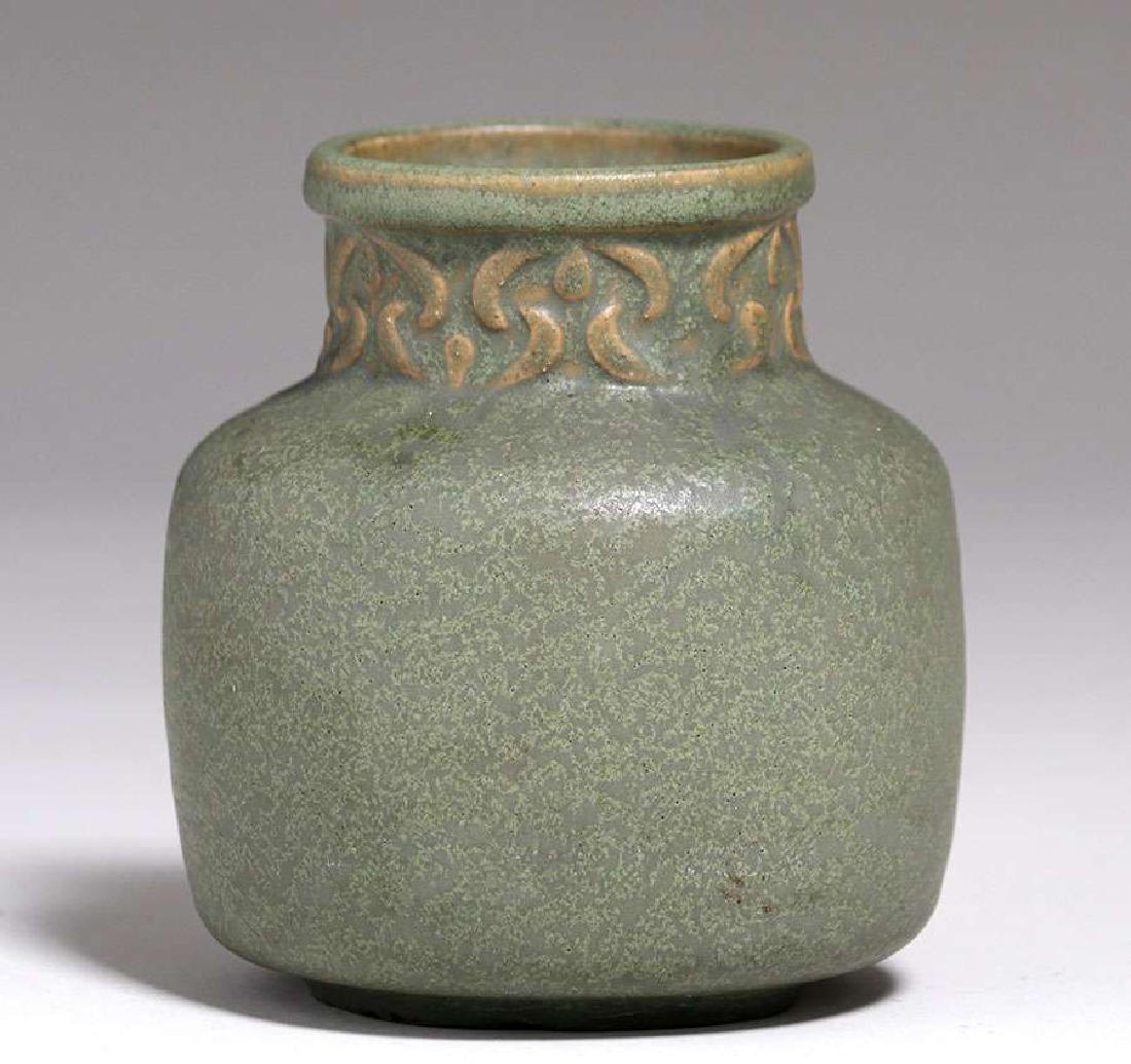 Van Briggle #696 Matte Green Vase c1908-1911 (1 of 3)
