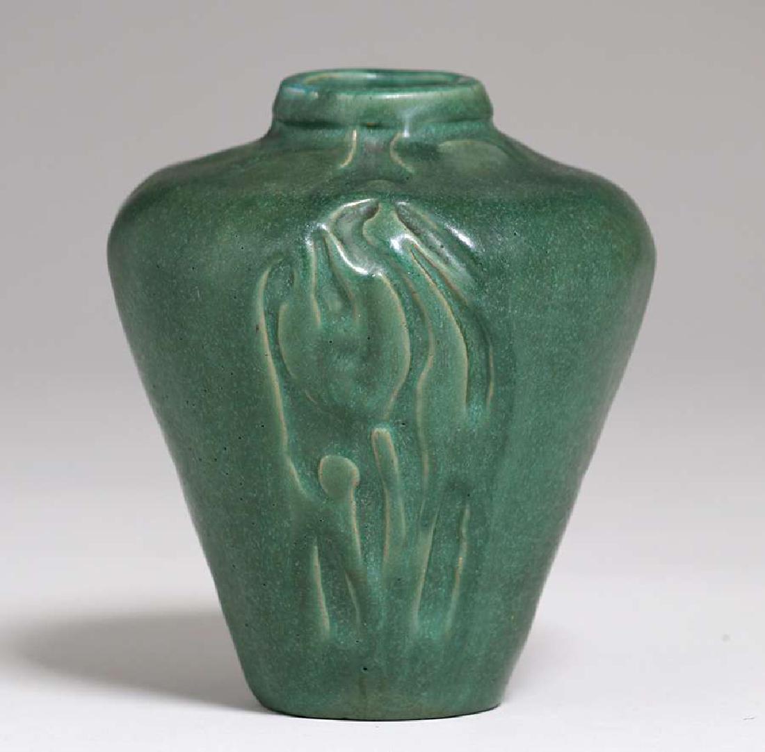 Arts & Crafts Hand-Carved Studio Vase c1910 (1 of 3)