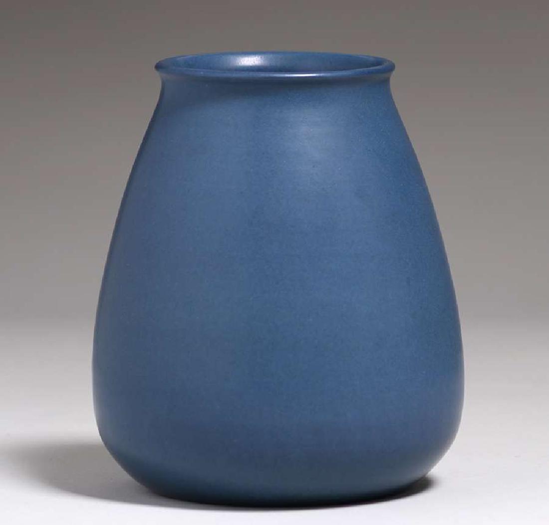 Marblehead Pottery Matte Blue Vase (1 of 3)