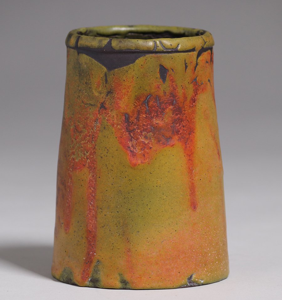 Merrimac Pottery Tapered Vase c1910 (1 of 3)