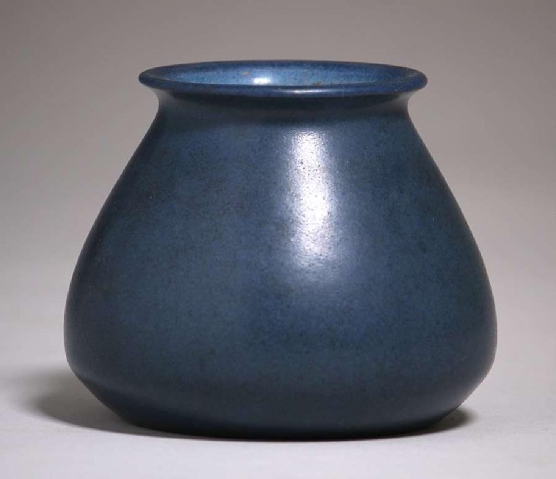 Marblehead Pottery Matte Blue Vase c1910 (1 of 3)