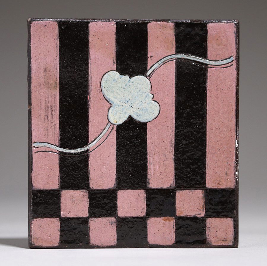 Arts & Crafts Art Deco Tile c1920s Signed (1 of 3)