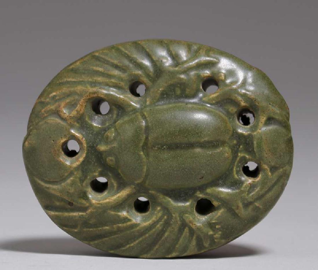 Walrath Pottery Scarab Paperweight (1 of 3)