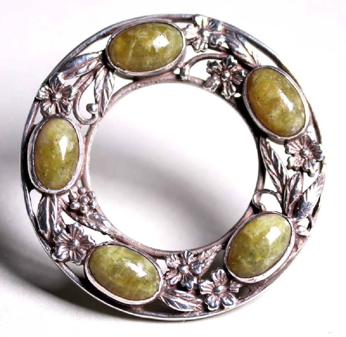 Arts & Crafts Sterling Silver Circular Brooch (1 of 2)