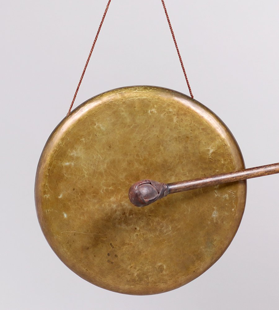 Harry Dixon Hammered Copper Hanging Gong c1925 (1 of 3)