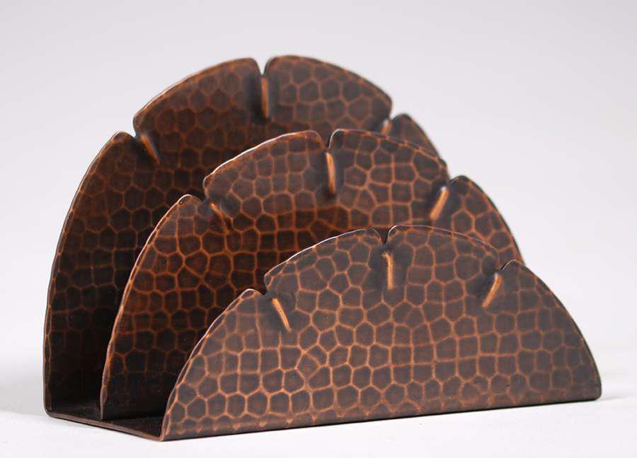 Roycroft Hammered Copper Letter Rack (1 of 4)