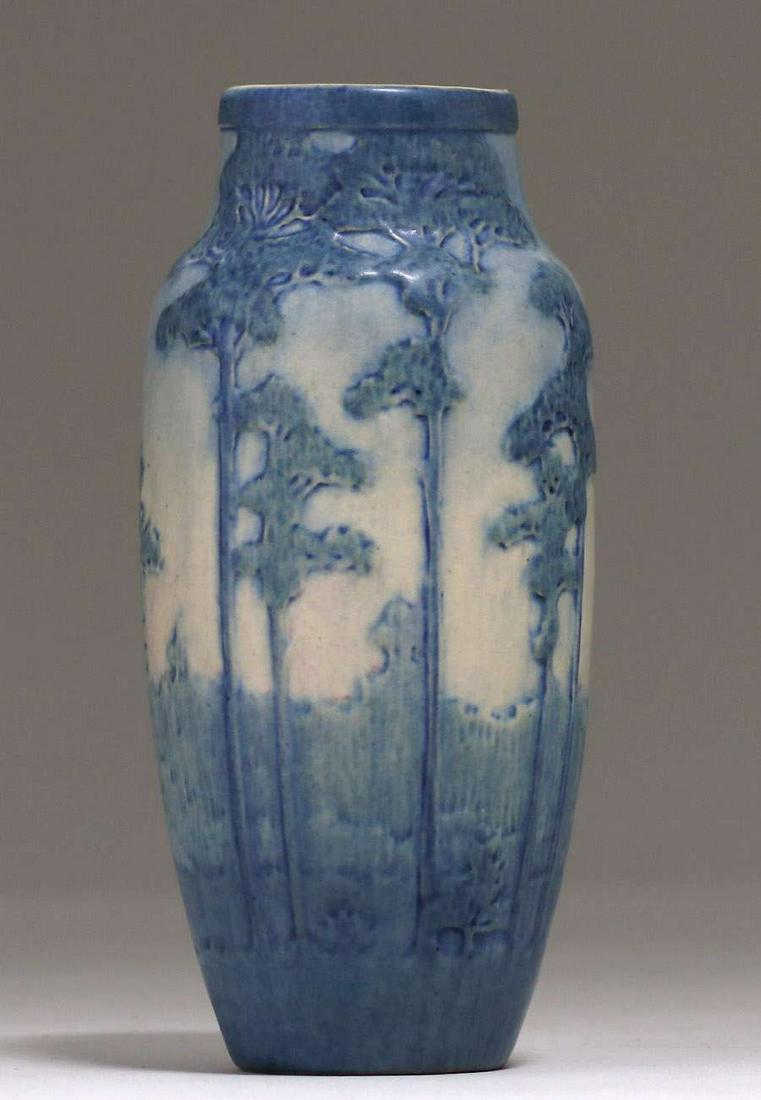 Newcomb College Scenic Pine Tree Vase 1917 (1 of 3)