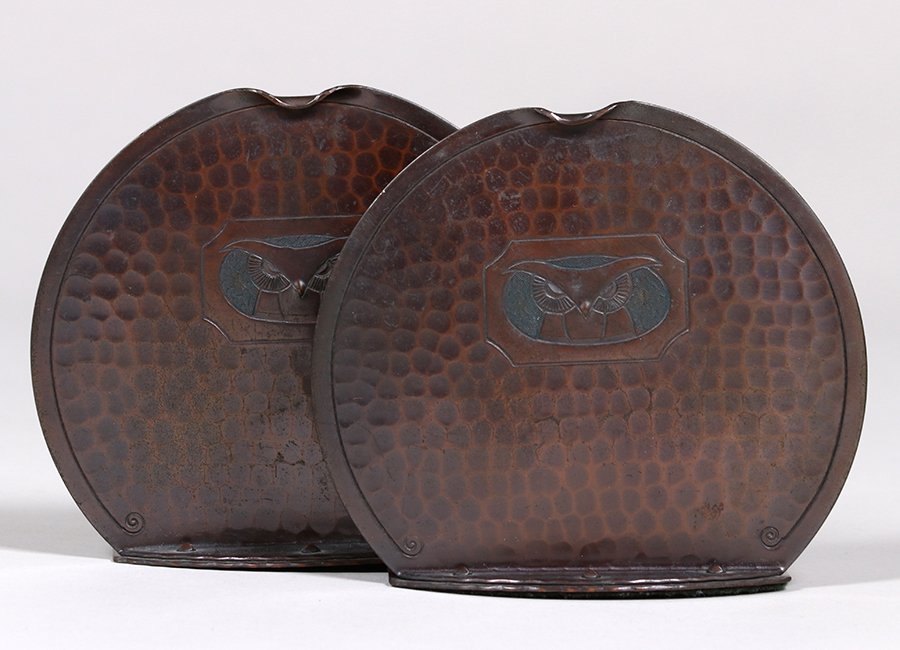 Roycroft Hammered Copper Owl Bookends (1 of 6)