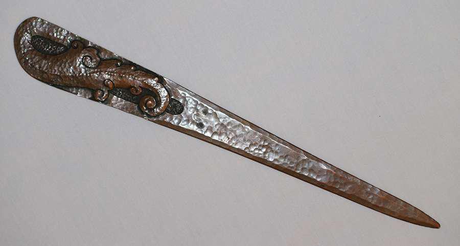 Bernham Linder Hammered Copper Letter Opener c1900 (1 of 3)