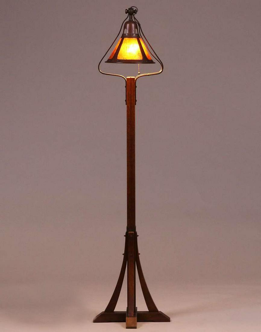 Michael Adams Gustav Stickley Designed Oak Floor Lamp Sep 28, 2019