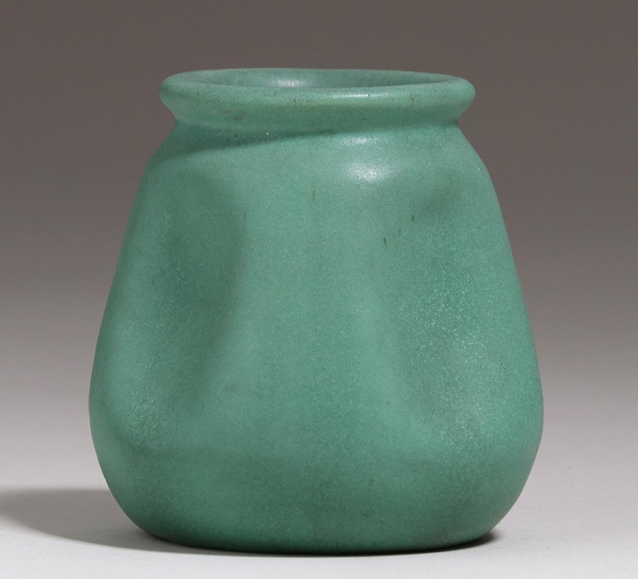 Teco Pottery Matte Green Vase (1 of 3)