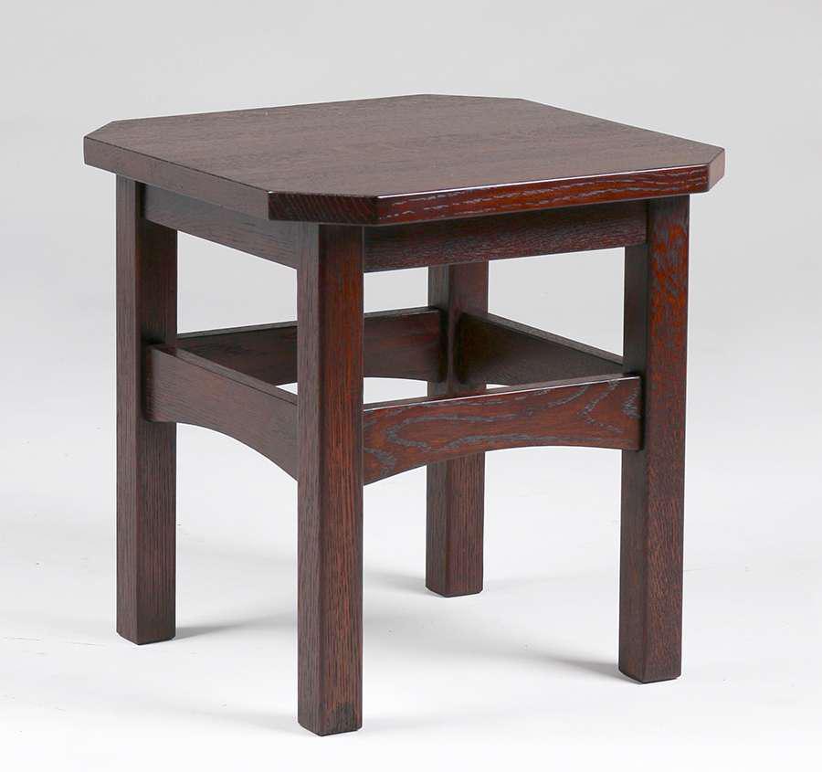 L&JG Stickley Heavy Clip-Corner Taboret c1910 (1 of 1)