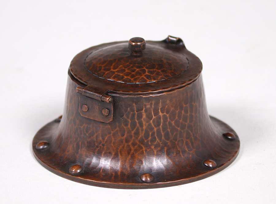 Roycroft Hammered Copper Inkwell (1 of 5)