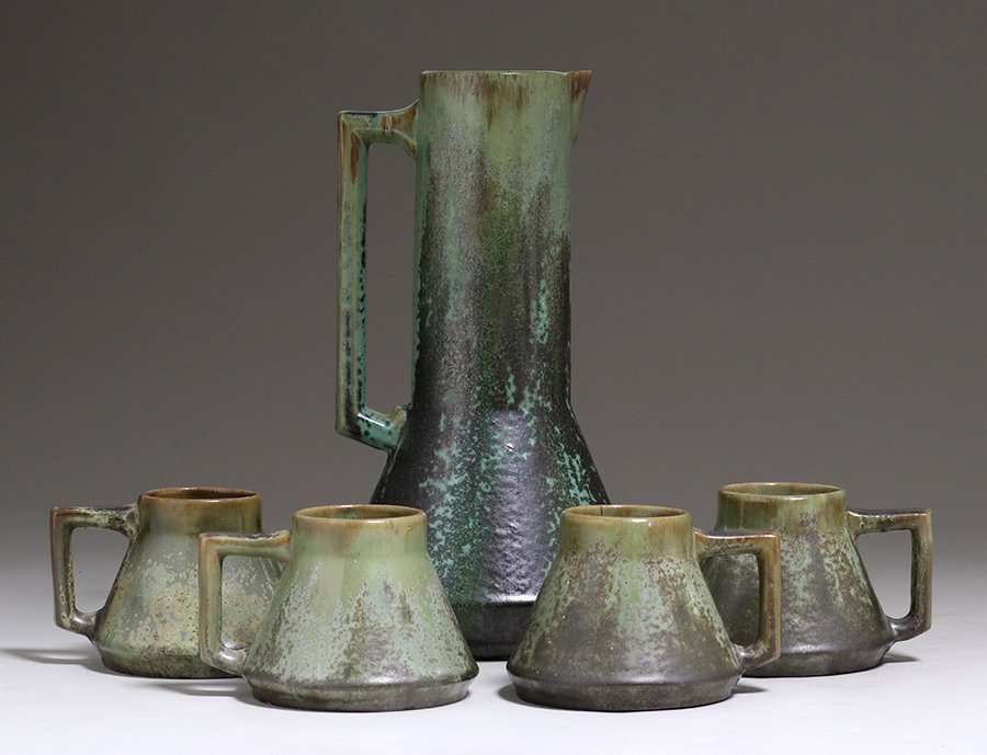 Fulper Pottery Cider Set c1910 (1 of 6)