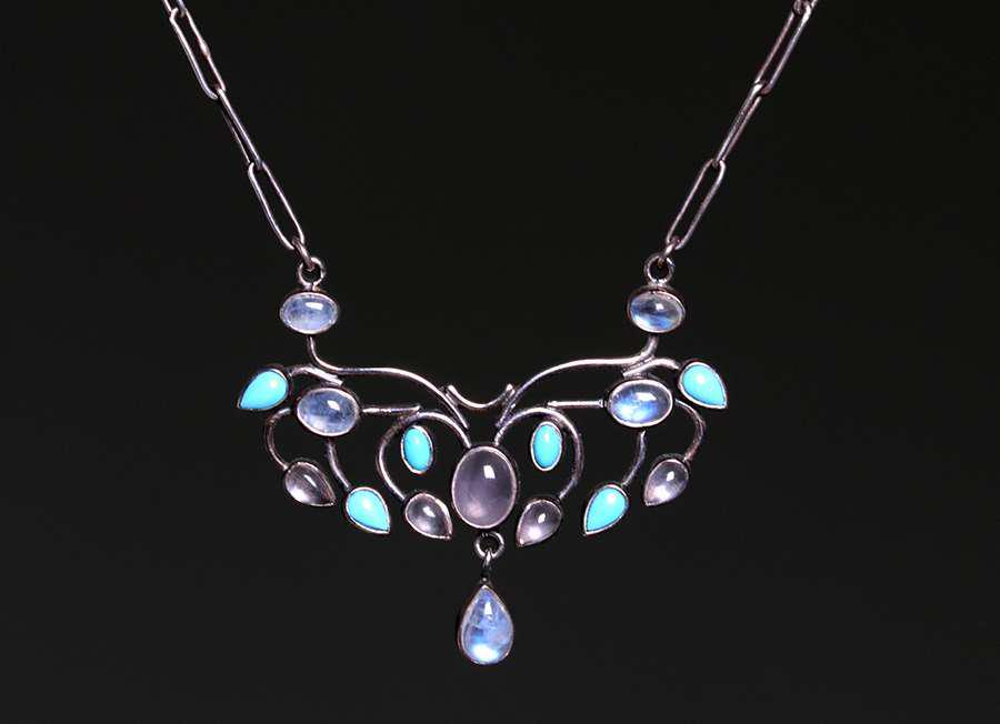 Guild of Handicraft Silver, Moonstone & Turquoise (1 of 2)