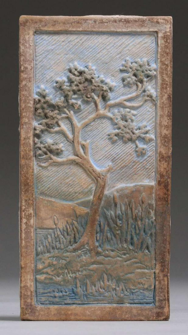 Rare Claycraft Monterey Cypress Tile c1920s (1 of 2)